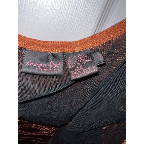 Shape FX Maxi Dress Womens 6 Geometric Embossed Side Slit Shelf Bra Stretch Sexy - Picture 5 of 7